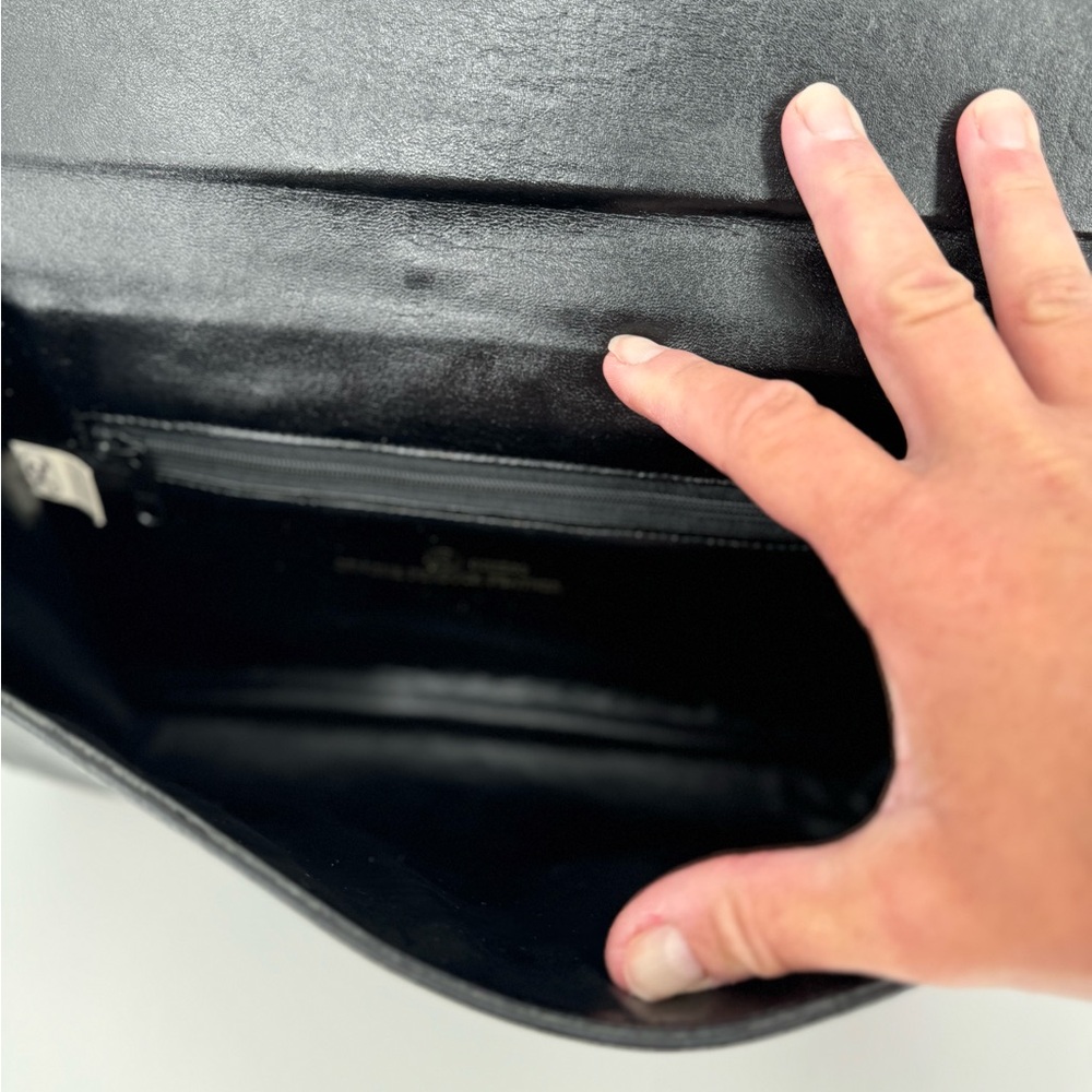 Chic Black And Brown Feather Pattern Shoulder Bag - image 8